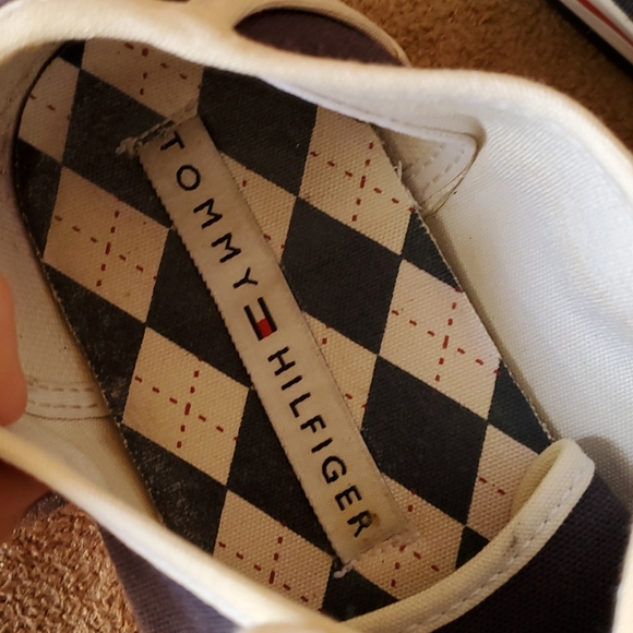 Mens Tommy Hilfiger sneakers size 9 1/2 blue red - Picture 7 of 11